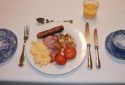 Full English breakfast at West Acre House