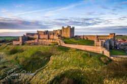 Bamburgh Castle via drone (© Calum Gladstone)